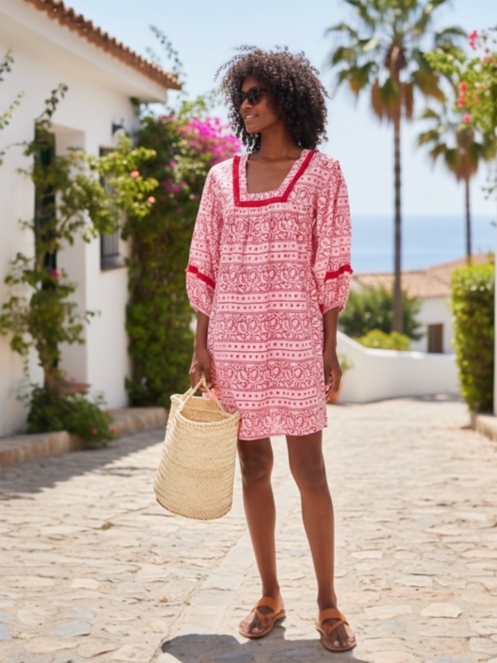 Tuckernuck Pink/Red Cotton Dress